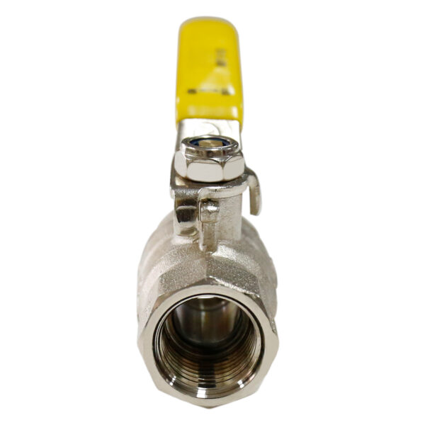 BW-B144 Gas valvae aeneas cum manubrio ferro flavo longo - Image 3