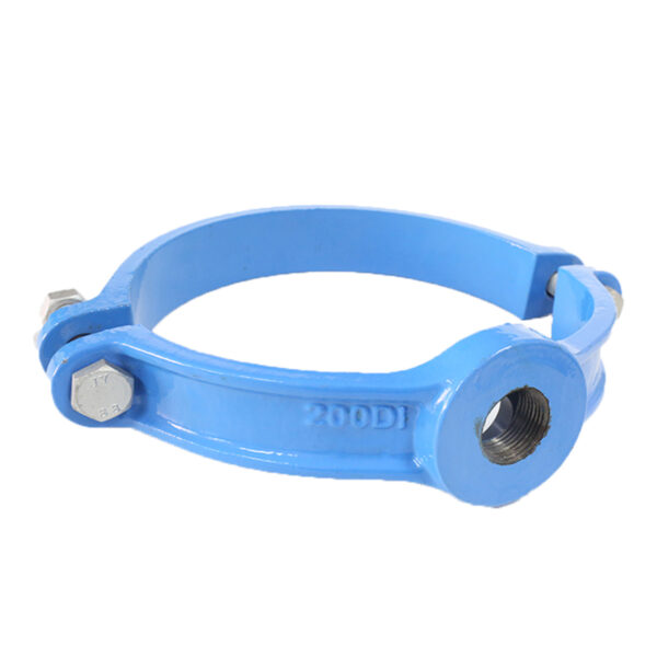 אוכף ברזל יצוק BW-F12 לצינור PE PVC או DI (3)