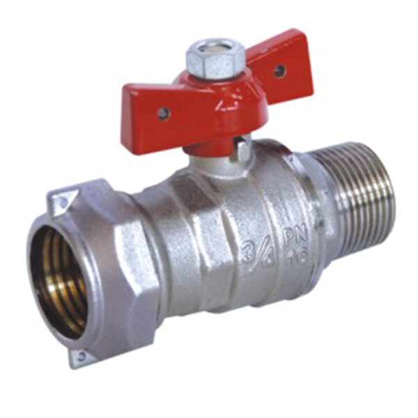 BW B82 Brass Straight Ball Valve With Comp. X M