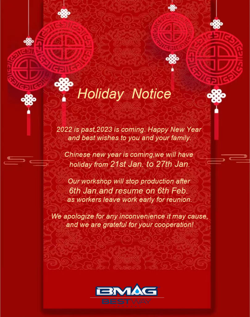 2023 Holiday Notice - BMAG ቫልቮች | ምርጥ