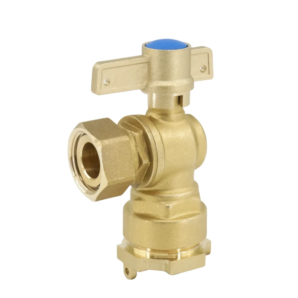 Brass Lockable Angle Ball Valve With Reducing Joint 3