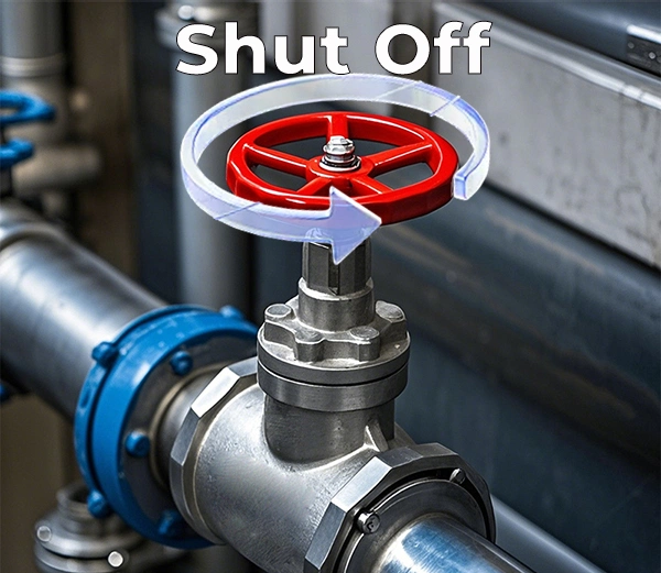 How To Turn Off The Main Water Shut Off Valve Gate Valve