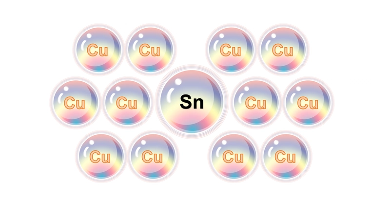 Bronze Atomic Structure Sn Cu
